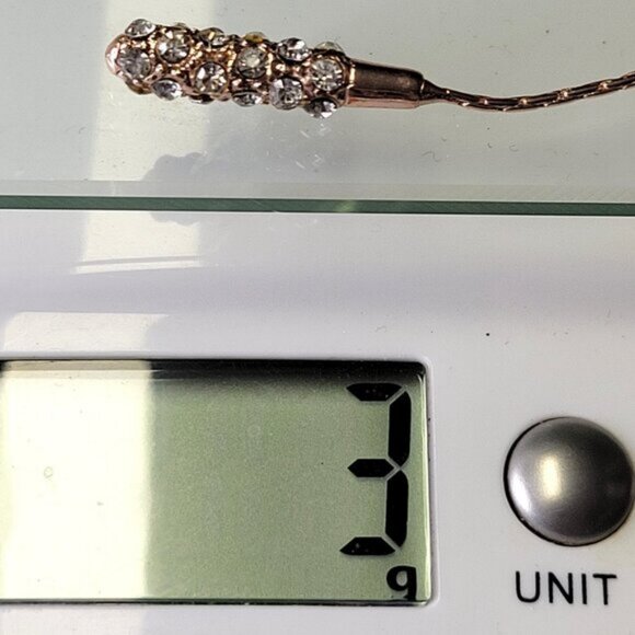 Crystal Teardrop Earring Gold tone Crystal Earring - Picture 10 of 10